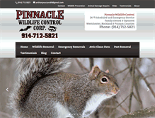 Tablet Screenshot of pinnaclewildlifecontrol.com